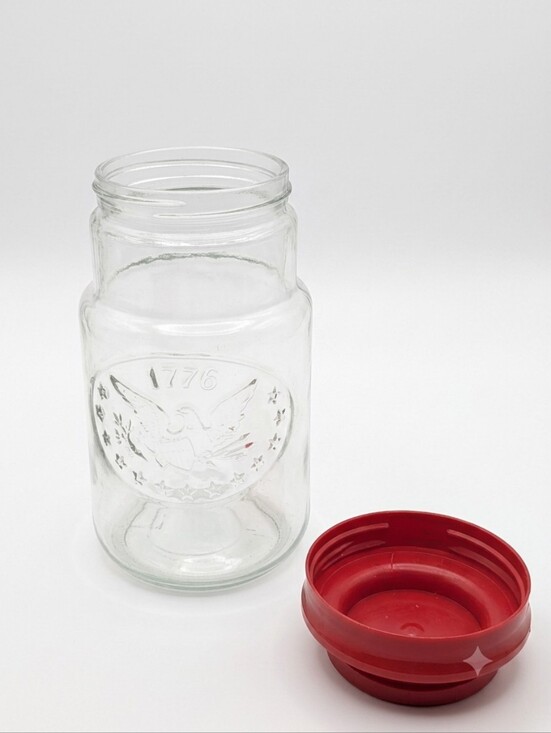 Vintage Other - 1976 Maxwell House x Anchor Hocking Bicentennial Glass Jar with Red Lid (1976)